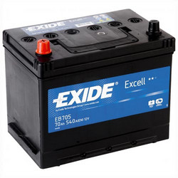 �������������� ������� Exide 70 �/�, 540 � | ������� EB705