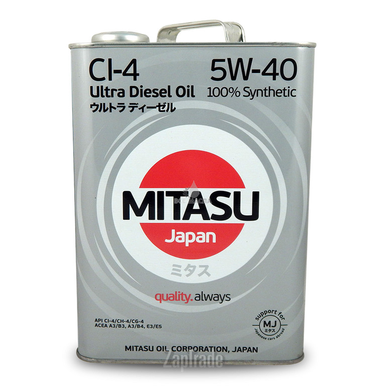������ �������� ����� Mitasu ULTRA DIESEL 5W-40,  � ��������-�������� � ������