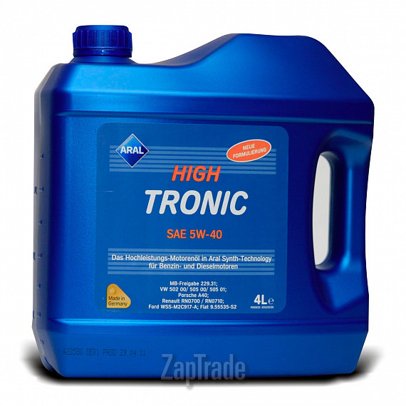 ������ �������� ����� Aral HighTronic,  � ��������-�������� � ������