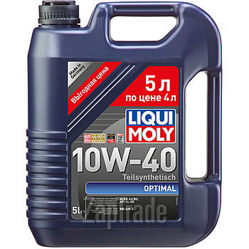 ������ �������� ����� Liqui moly Optimal 10W-40  (����� 5 ������ �� ���� 4-� ������),  � ��������-�������� � ������