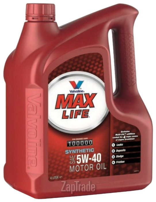 ������ �������� ����� Valvoline MAXLIFE SAE 5W-40, 4�,  � ��������-�������� � ������