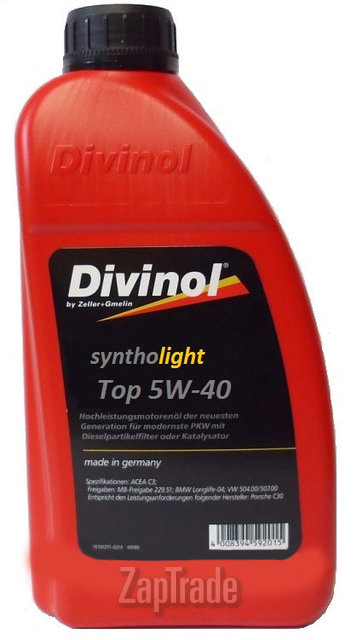 ������ �������� ����� Divinol Syntholight Top 5W40,  � ��������-�������� � ������