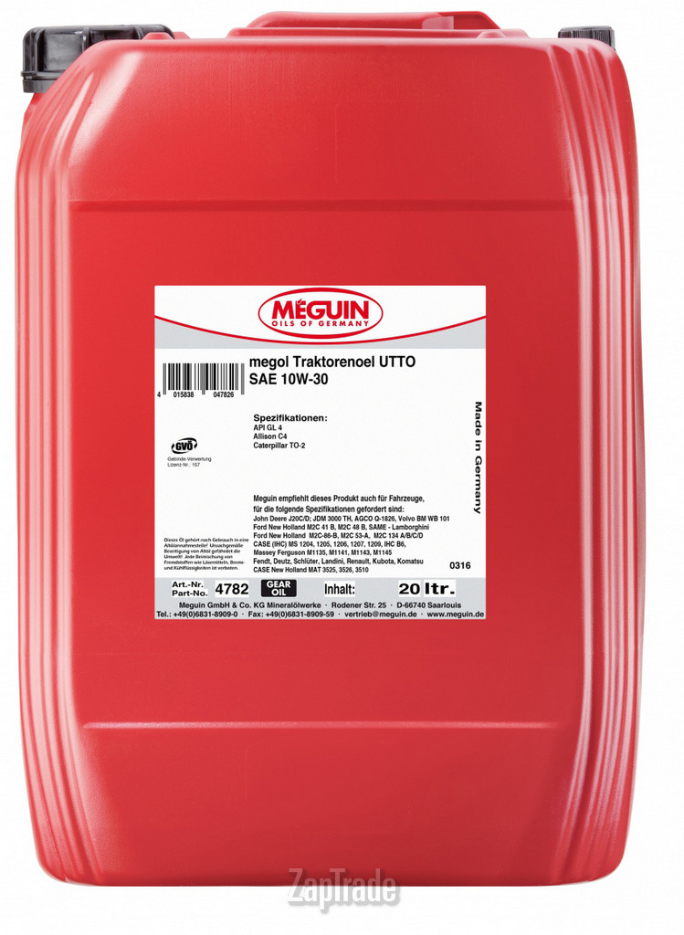 ������ �������� ����� Meguin Traktorenoel UTTO SAE 10W-30 (80W),  � ��������-�������� � ������