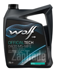������ �������� ����� Wolf OFFICIALTECH 0W20 MS-MFE,  � ��������-�������� � ������