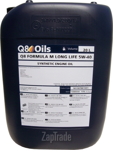 ������ �������� ����� Q8 Formula M Long Life SAE 5W-40,  � ��������-�������� � ������