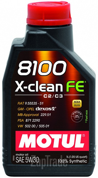 ������ �������� ����� Motul 8100 X-Clean FE,  � ��������-�������� � ������