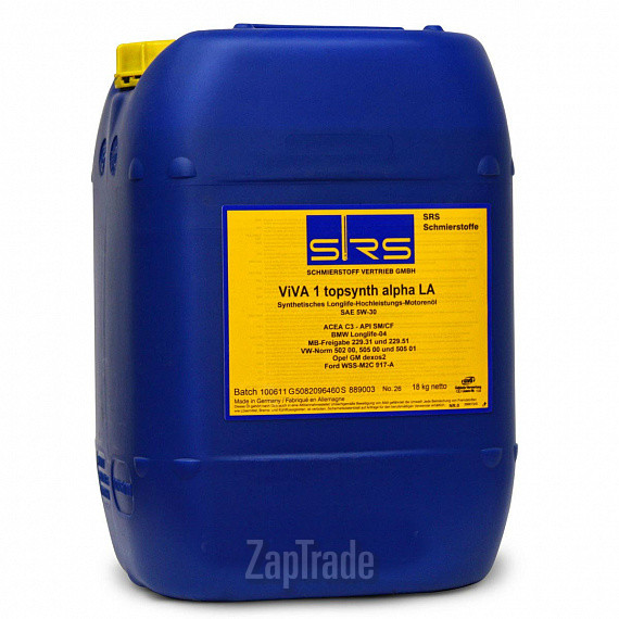 ������ �������� ����� Srs Viva 1 Topsynth Alpha LA 5W-30,  � ��������-�������� � ������