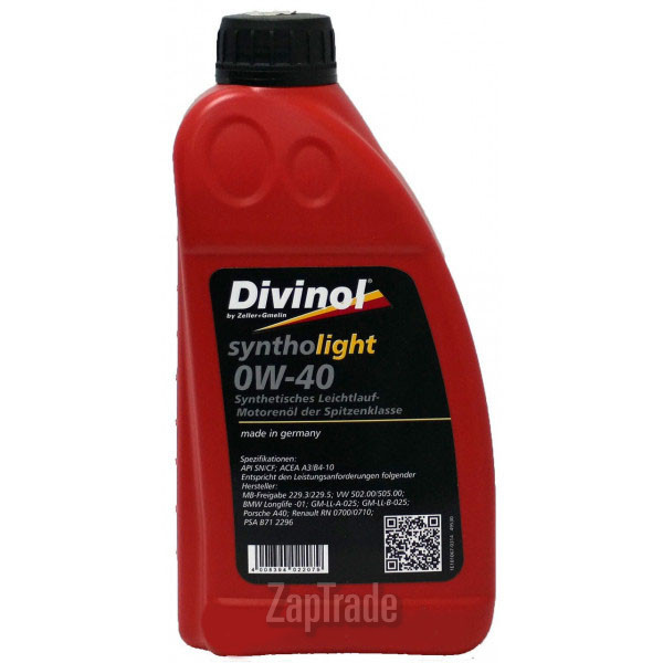 ������ �������� ����� Divinol Syntholight 0W-40,  � ��������-�������� � ������