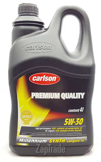 ������ �������� ����� Carlson oil Millenium Synth Longlife III,  � ��������-�������� � ������