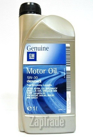 ������ �������� ����� General motors SYNTHETIC OIL 5W-30,  � ��������-�������� � ������